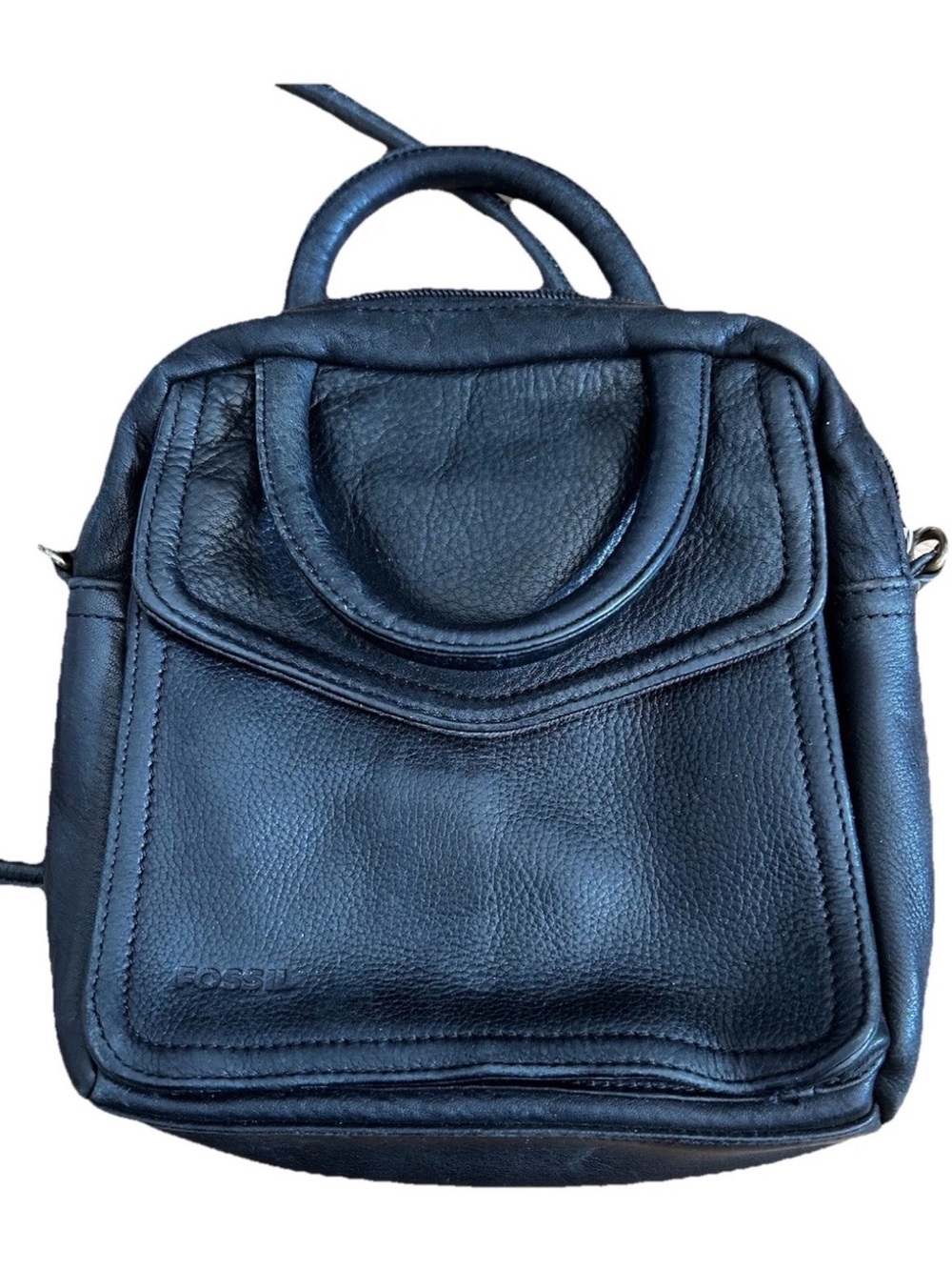 Fossil vintage Black Leather Shoulder Bag